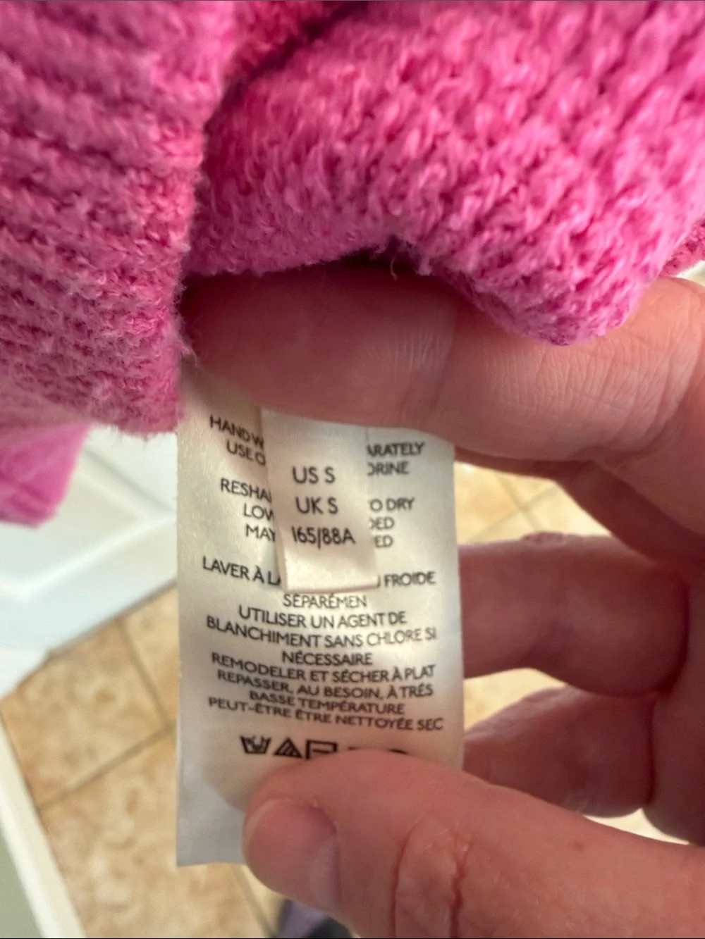Free People Hot Pink Cowl Neck Sweater